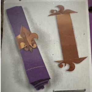 Oriental Trading Mardi Gras Fleur De Lis Napkin Rings Gold 144pc Bulk 31/266